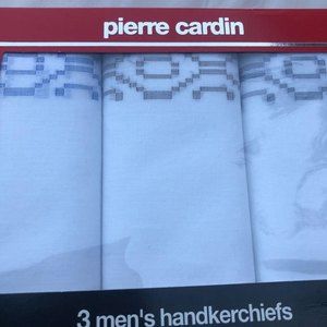 Pierre Cardin 100% Cotton White Handkerchiefs 3